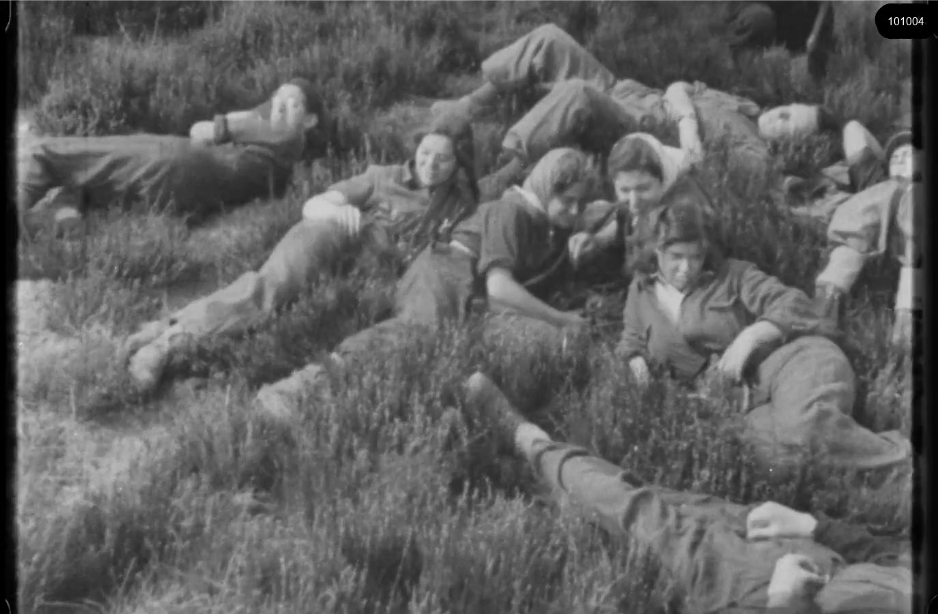 16mm b&w film shot in camp Westerbork in 1944, today known as Westerbork film, public domain