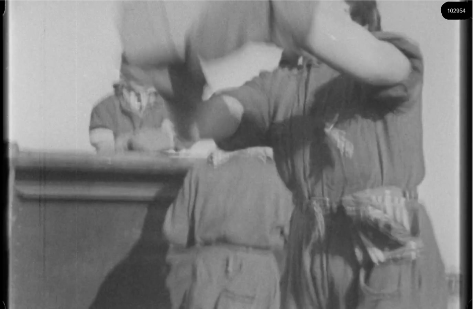 16mm b&w film shot in camp Westerbork in 1944, today known as Westerbork film, public domain