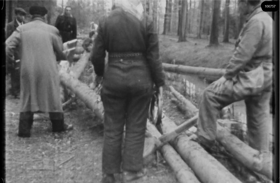 16mm b&w film shot in camp Westerbork in 1944, today known as Westerbork film, public domain