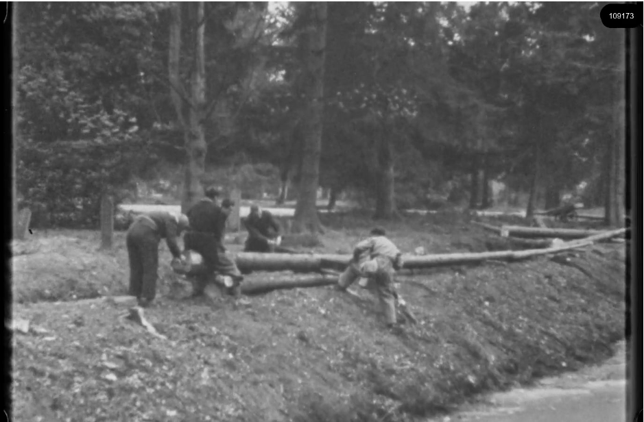 16mm b&w film shot in camp Westerbork in 1944, today known as Westerbork film, public domain