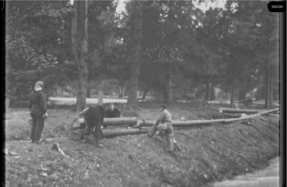 16mm b&w film shot in camp Westerbork in 1944, today known as Westerbork film, public domain