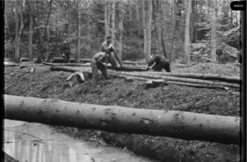 16mm b&w film shot in camp Westerbork in 1944, today known as Westerbork film, public domain