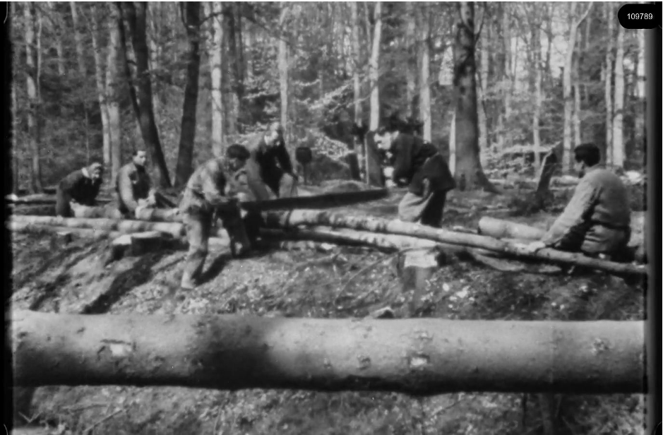 16mm b&w film shot in camp Westerbork in 1944, today known as Westerbork film, public domain