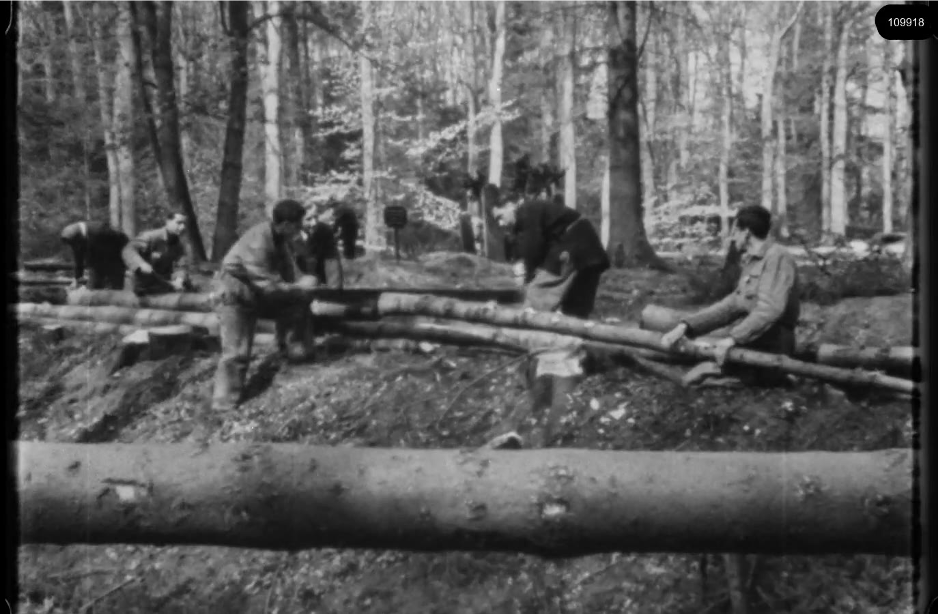 16mm b&w film shot in camp Westerbork in 1944, today known as Westerbork film, public domain