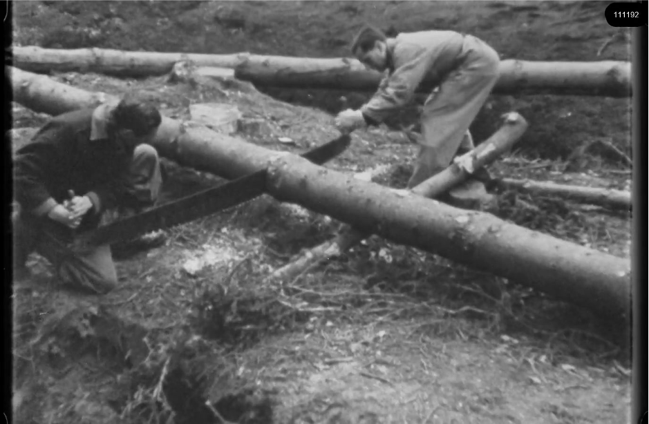 16mm b&w film shot in camp Westerbork in 1944, today known as Westerbork film, public domain