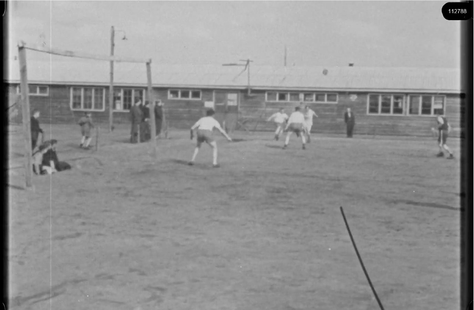 16mm b&w film shot in camp Westerbork in 1944, today known as Westerbork film, public domain