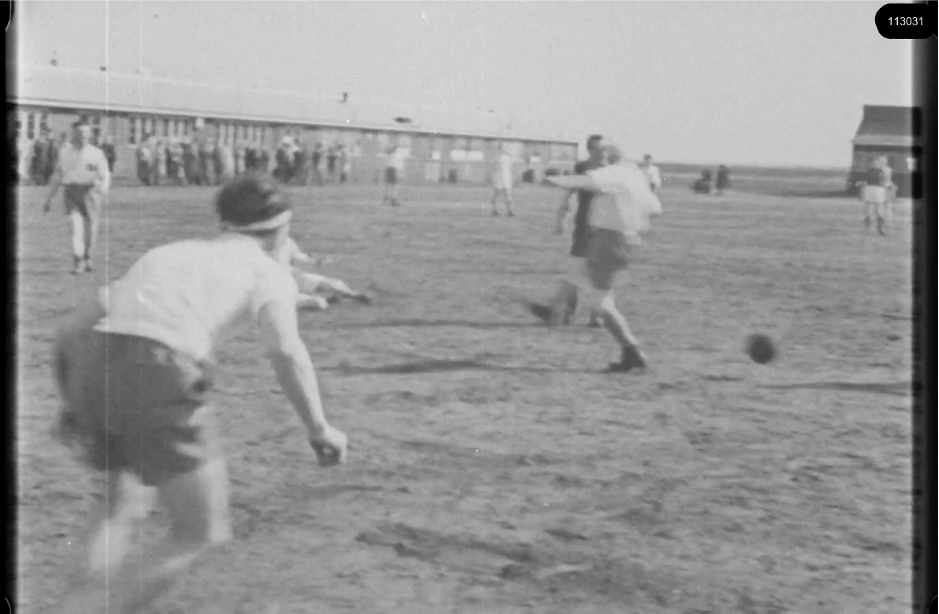 16mm b&w film shot in camp Westerbork in 1944, today known as Westerbork film, public domain