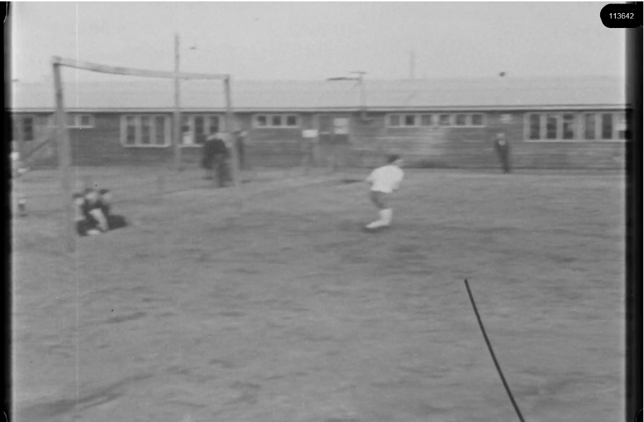 16mm b&w film shot in camp Westerbork in 1944, today known as Westerbork film, public domain