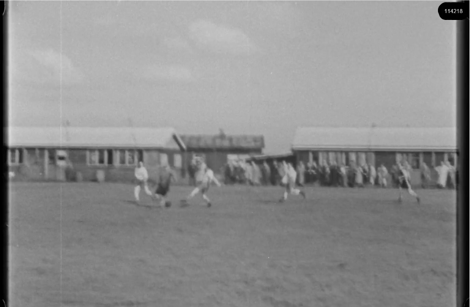 16mm b&w film shot in camp Westerbork in 1944, today known as Westerbork film, public domain