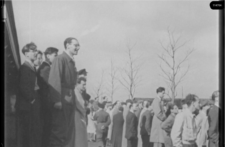 16mm b&w film shot in camp Westerbork in 1944, today known as Westerbork film, public domain