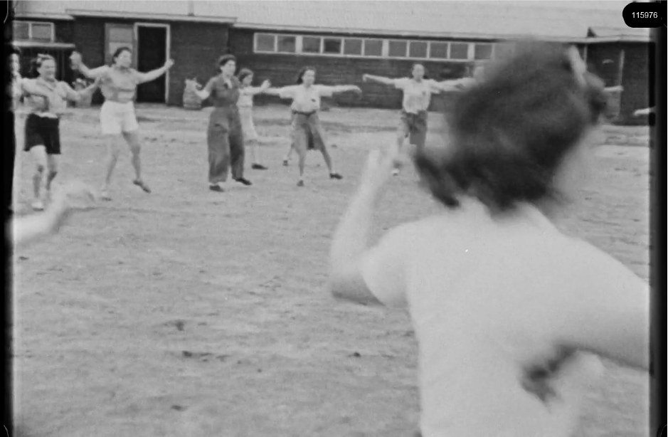 16mm b&w film shot in camp Westerbork in 1944, today known as Westerbork film, public domain