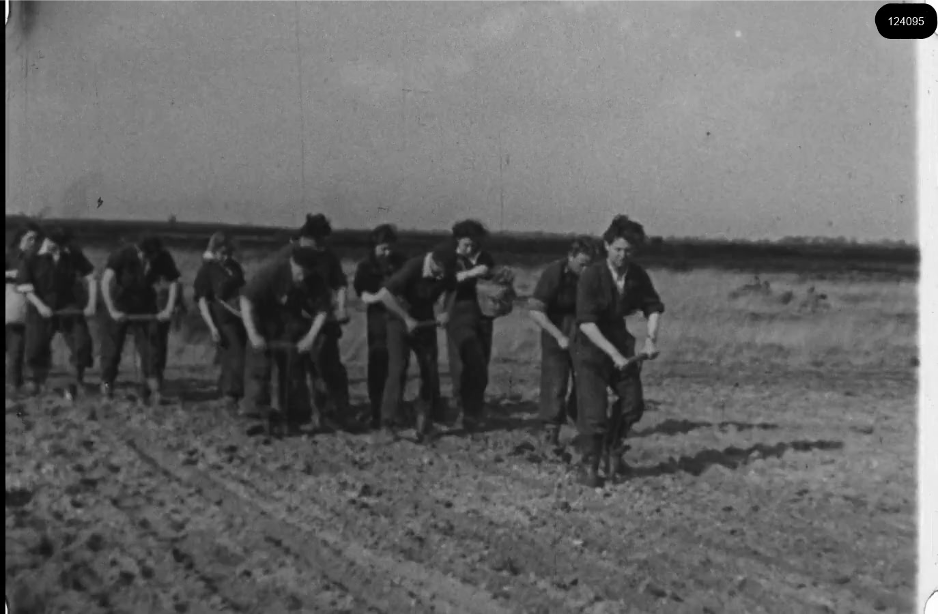 16mm b&w film shot in camp Westerbork in 1944, today known as Westerbork film, public domain