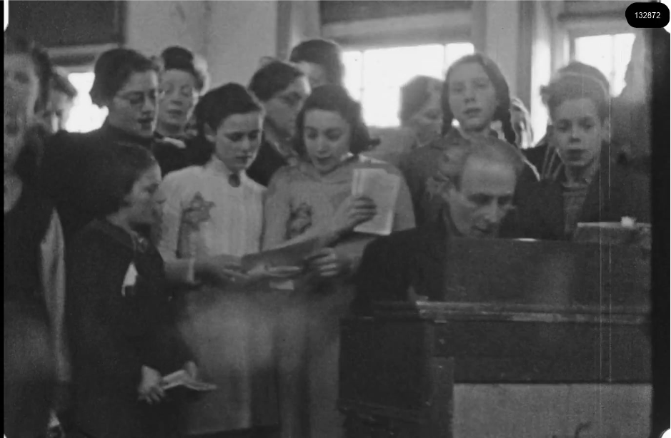16mm b&w film shot in camp Westerbork in 1944, today known as Westerbork film, public domain