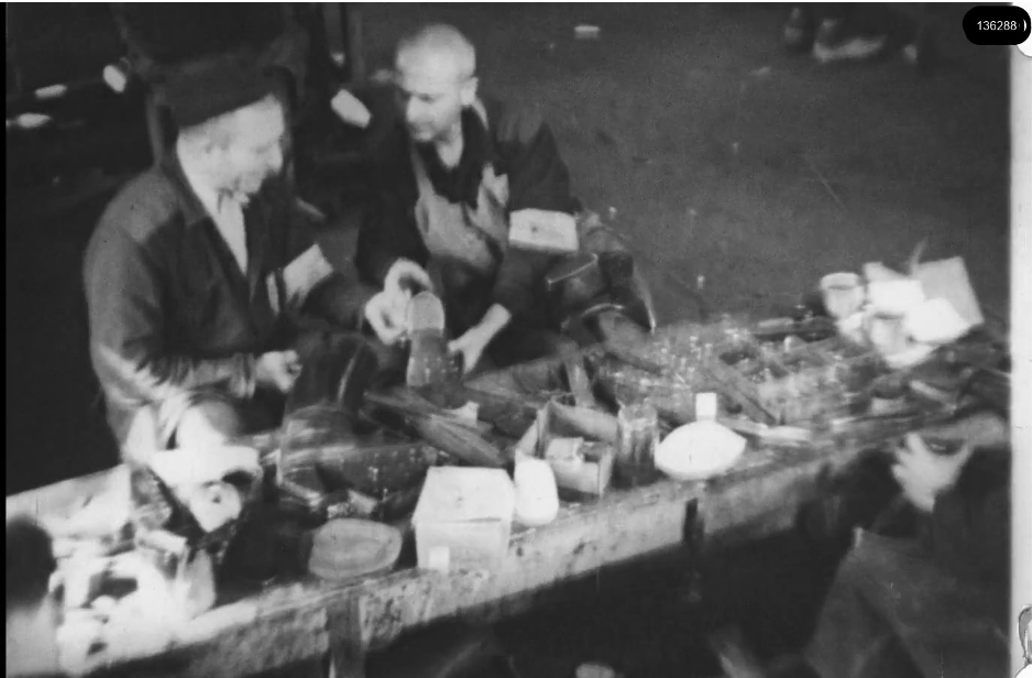 16mm b&w film shot in camp Westerbork in 1944, today known as Westerbork film, public domain