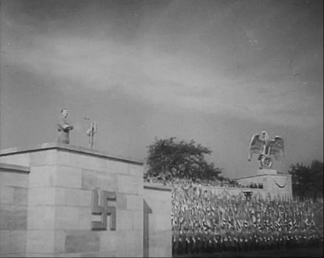 National Socialist propaganda film shot and edited by Leni Riefenstahl in 1935, 35mm b&w silent and sound film