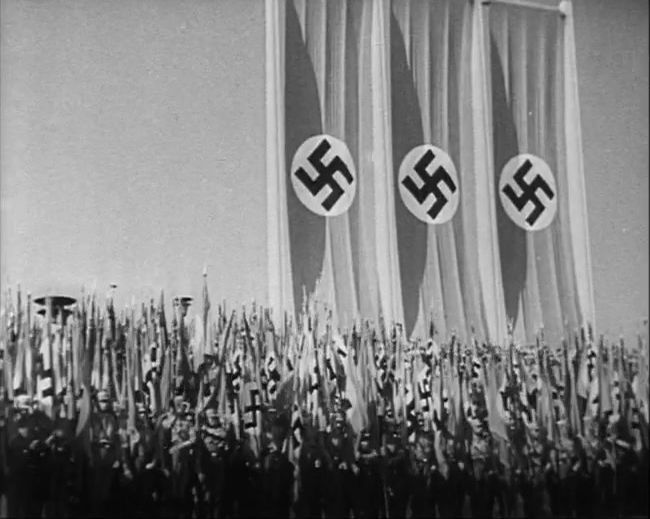 National Socialist propaganda film shot and edited by Leni Riefenstahl in 1935, 35mm b&w silent and sound film