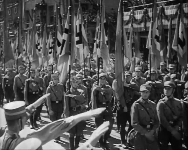 National Socialist propaganda film shot and edited by Leni Riefenstahl in 1935, 35mm b&w silent and sound film