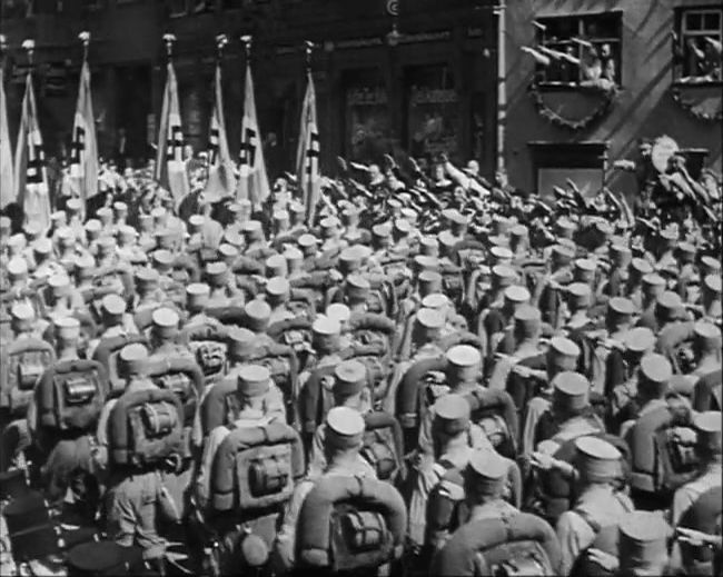 National Socialist propaganda film shot and edited by Leni Riefenstahl in 1935, 35mm b&w silent and sound film