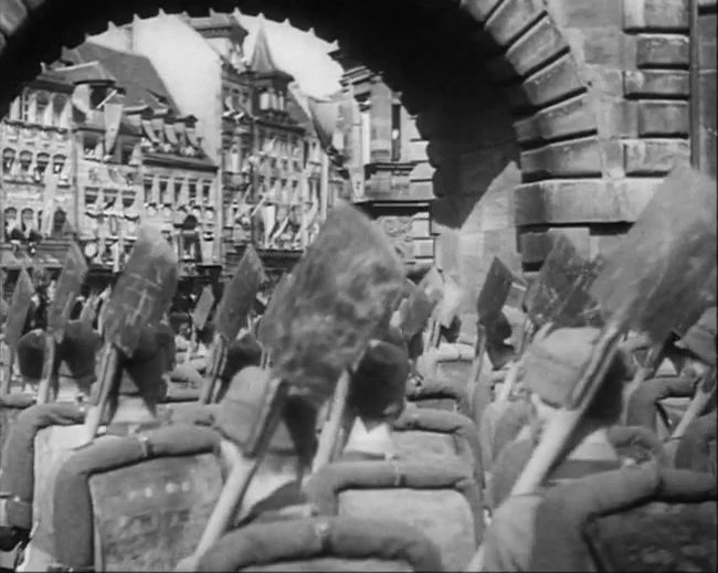 National Socialist propaganda film shot and edited by Leni Riefenstahl in 1935, 35mm b&w silent and sound film
