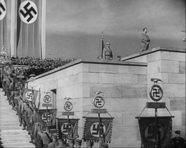 National Socialist propaganda film shot and edited by Leni Riefenstahl in 1935, 35mm b&w silent and sound film